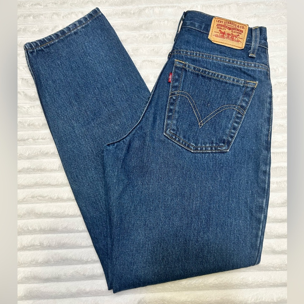 Women’s Levi’s Denim Relaxed Tapered 550 Style Jeans, Size 8, Vintage Look